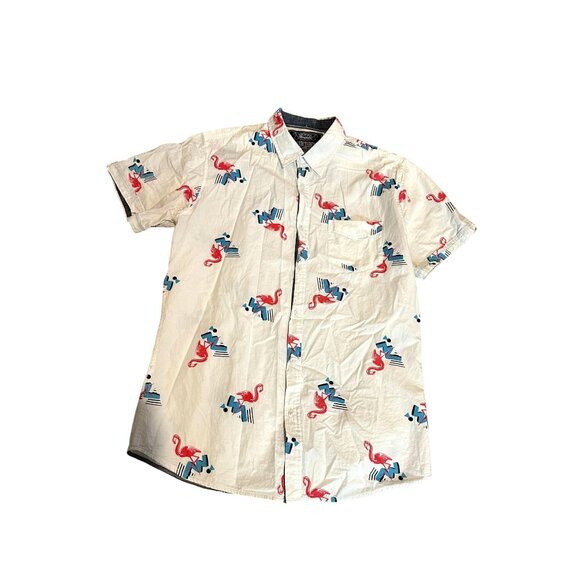 Broken Threads Flamingo Print Button-Down Shirt – Size XL – Excellent Condition - Picture 1 of 7